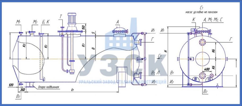 Чертеж емкости ГКК в Новошахтинске
